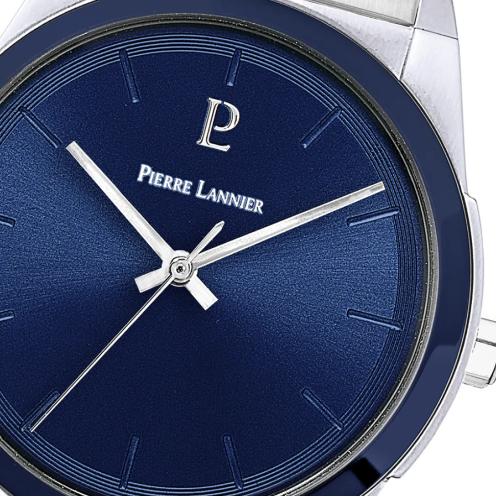 Montre Homme CANDIDE Cadran Bleu Bracelet Acier Argenté