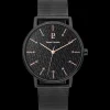 Montre Homme CITYLINE Cadran Noir Bracelet Acier milanais Noir