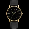 Montre Homme CITYLINE Cadran Noir Bracelet Cuir Noir