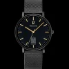 Montre Homme COEUR BATTANT Noir Cadran Noir Bracelet Acier milanais Noir 20 MM