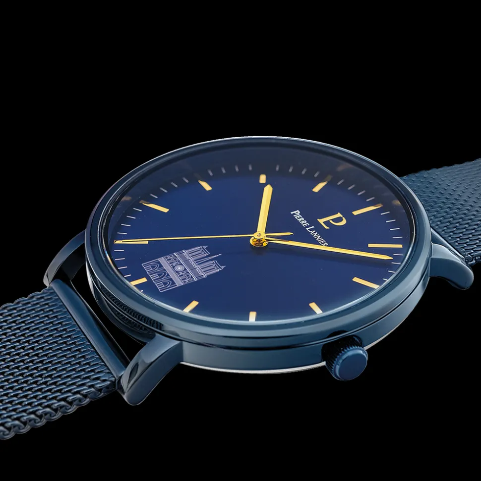 Montre Homme COEUR BATTANT Bleu Cadran Bleu Bracelet Acier milanais Bleu 20 MM