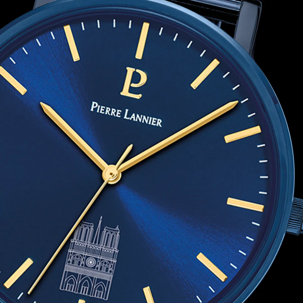 Montre Homme COEUR BATTANT Bleu Cadran Bleu Bracelet Acier milanais Bleu 20 MM
