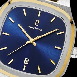 Montre Homme CONTRASTE Cadran Bleu Bracelet Acier Bicolore