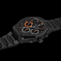 Montre Homme COPILOTE Noir Cadran Noir Bracelet Acier Noir 24 MM