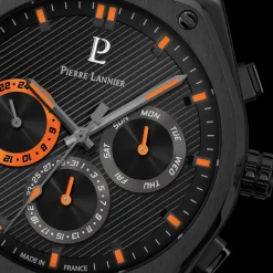 Montre Homme COPILOTE Noir Cadran Noir Bracelet Acier Noir 24 MM