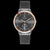 Montre Homme DANDY Cadran Gris Bracelet Acier milanais Anthracite
