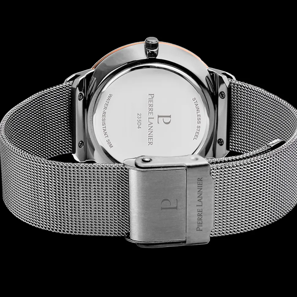 Montre Homme DANDY Cadran Gris Bracelet Acier milanais Anthracite