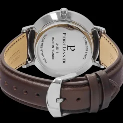 Montre Homme DATA Cadran Bleu Bracelet Cuir  Brun