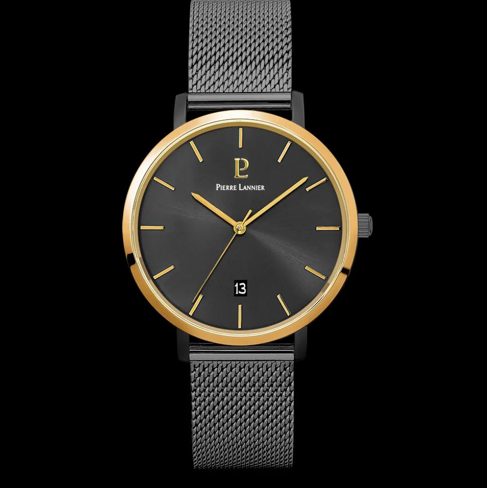 Montre Homme ECHO Cadran Gris Bracelet Acier Milanais Gris