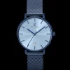 Montre Homme ECHO Cadran Bleu Bracelet Acier Milanais Bleu