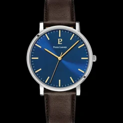 Montre Homme ESSENTIAL Cadran Bleu Bracelet Cuir  Brun