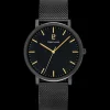 Montre Homme ESSENTIAL Cadran Noir Bracelet Acier milanais  Noir