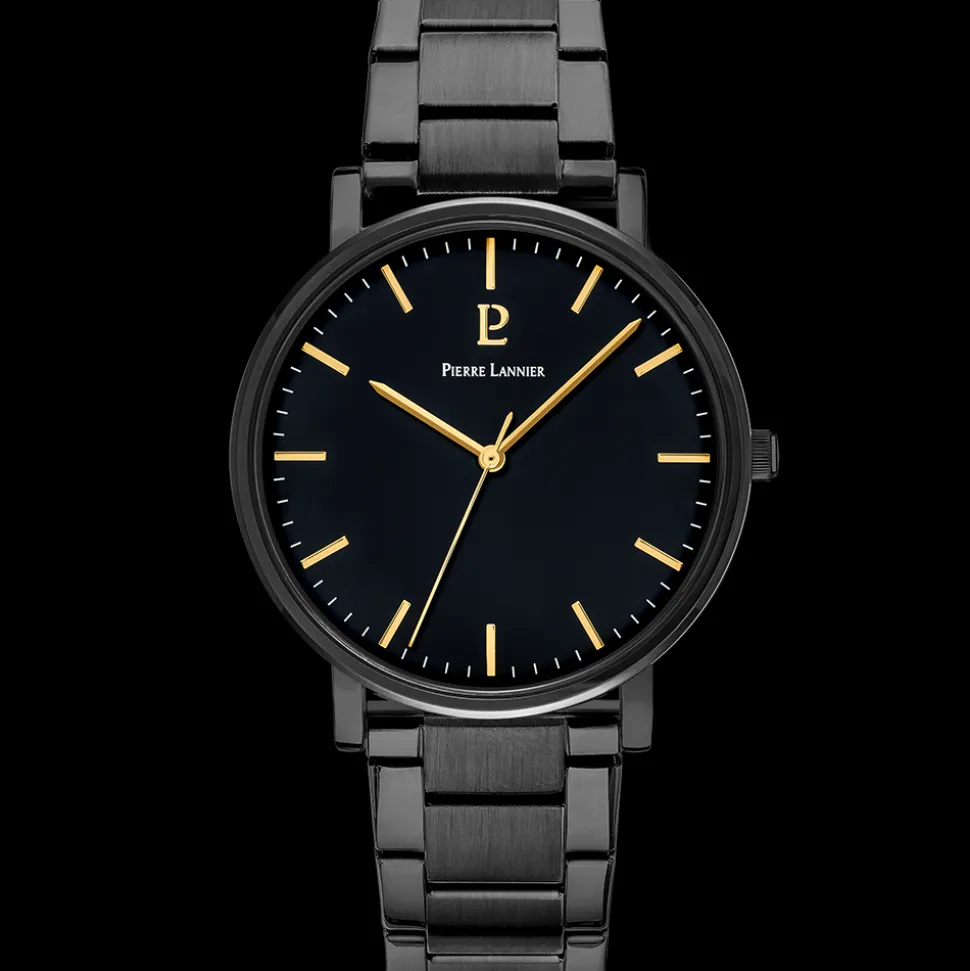 Montre Homme ESSENTIAL Cadran Noir Bracelet Acier Noir