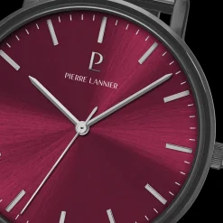 Montre Homme ESSENTIAL Gris Cadran Bordeaux Bracelet Acier milanais Gris 20 MM