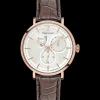 Montre Homme EVIDENCE Cadran Argenté Bracelet Cuir Brun