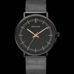 Montre Homme GAIUS Cadran Noir Bracelet Acier milanais Noir