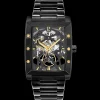 Montre Homme HECTOR Cadran Noir Bracelet Acier  Noir