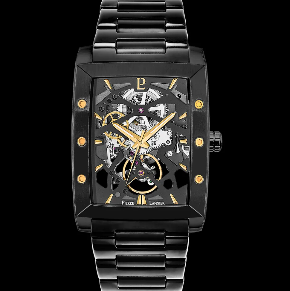 Montre Homme HECTOR Cadran Noir Bracelet Acier Noir