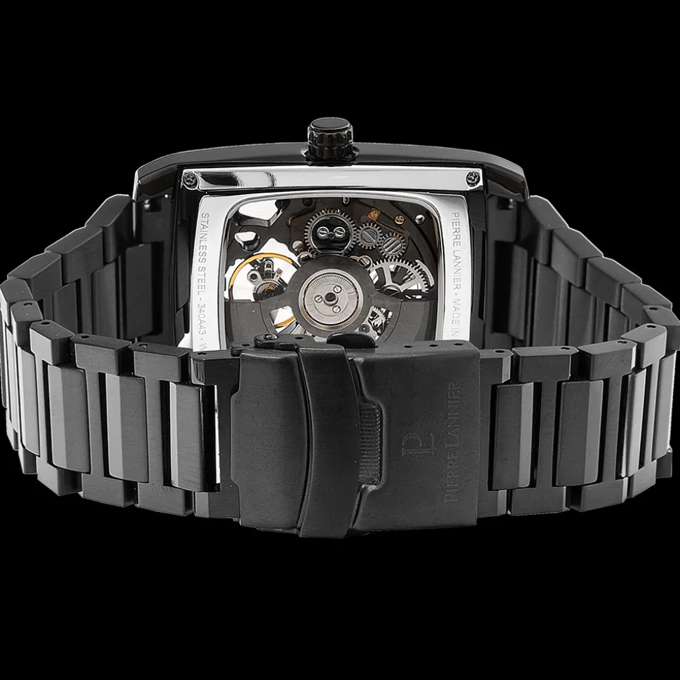Montre Homme HECTOR Cadran Noir Bracelet Acier Noir