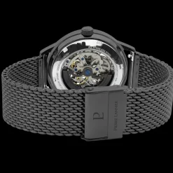 Montre Homme IMPACT Cadran Rouge Bracelet Acier milanais Noir