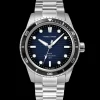 Montre Homme INTI Argenté Cadran Bleu Bracelet Acier Argenté 22 MM