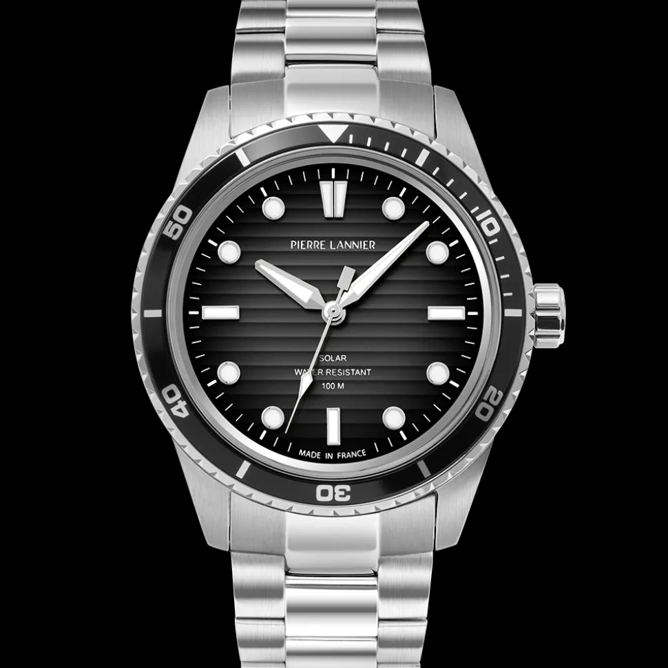 Montre Homme INTI Argenté Cadran Gris Bracelet Acier Argenté 22 MM