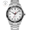 Montre Homme INTI Argenté Cadran Blanc Bracelet Acier Argenté 22 MM