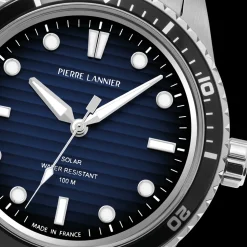 Montre Homme INTI Argenté Cadran Bleu Bracelet Acier Argenté 22 MM