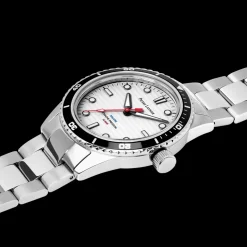 Montre Homme INTI Argenté Cadran Blanc Bracelet Acier Argenté 22 MM
