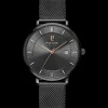Montre Homme INTI Cadran Noir Bracelet Acier milanais Noir