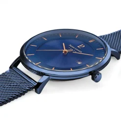 Montre Homme INTI Cadran Bleu Bracelet Acier milanais Bleu