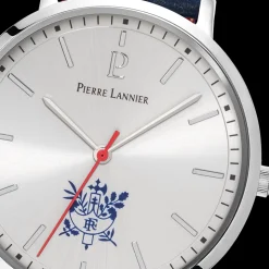 Montre Homme ÉLYSÉE Cadran Argenté Bracelet Cuir  Bleu