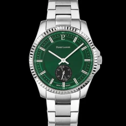 Montre Homme METROPOLITAIN Cadran Vert Bracelet Acier Argenté