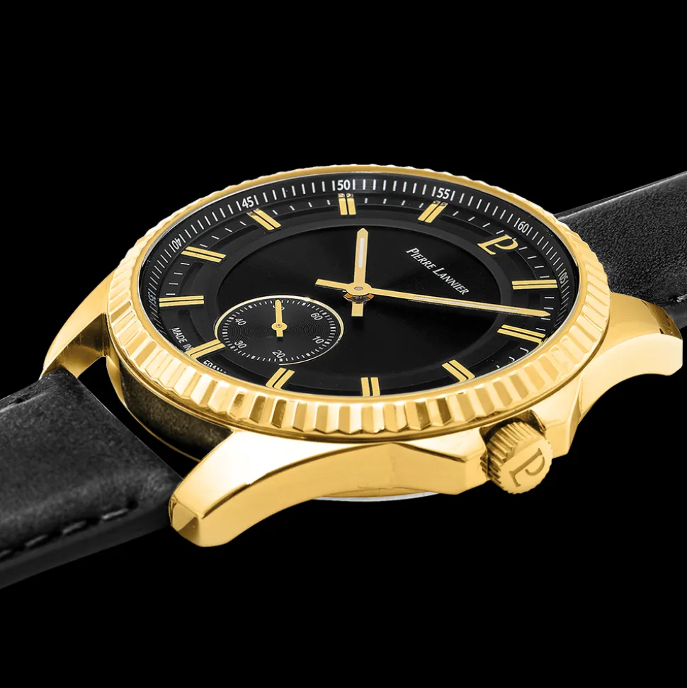 Montre Homme METROPOLITAIN Cadran Noir Bracelet Cuir Noir