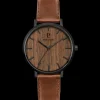 Montre Homme NATURE Cadran Brun Bracelet Cuir Brun