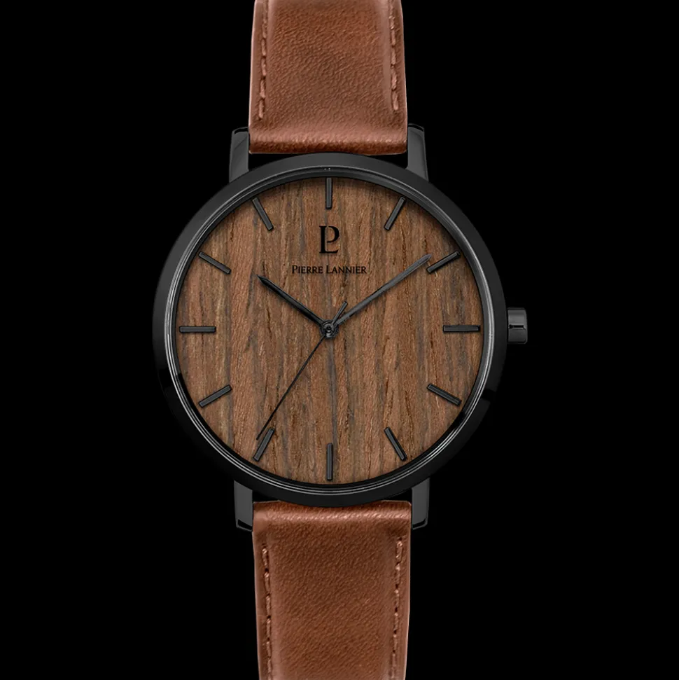 Montre Homme NATURE Cadran Brun Bracelet Cuir Brun
