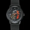 Montre Homme PADDOCK Cadran Noir Bracelet Acier milanais Noir
