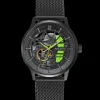 Montre Homme PADDOCK Cadran Noir Bracelet Acier milanais Noir