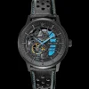 Montre Homme PADDOCK Noir Cadran Noir Bracelet Cuir Noir 22 MM