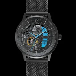 Montre Homme PADDOCK Noir Cadran Noir Bracelet Acier milanais Noir 22 MM