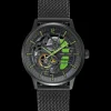 Montre Homme PADDOCK Noir Cadran Noir Bracelet Acier milanais Noir 22 MM
