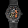 Montre Homme PADDOCK Noir Cadran  Bracelet Acier milanais Noir 22 MM