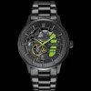 Montre Homme PADDOCK Noir Cadran Noir Bracelet Acier Noir 22 MM