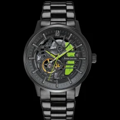 Montre Homme PADDOCK Noir Cadran Noir Bracelet Acier Noir 22 MM