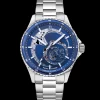 Montre Homme RCS Argenté Cadran Bleu Bracelet Acier Argenté 22 MM