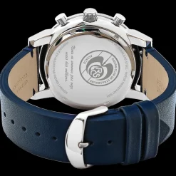 Montre Homme RCS Cadran Bleu Bracelet Cuir Bleu