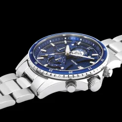 Montre Homme RCS Cadran Bleu Bracelet Acier Argenté