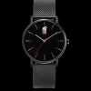 Montre Homme SIG Cadran  Bracelet Acier Noir