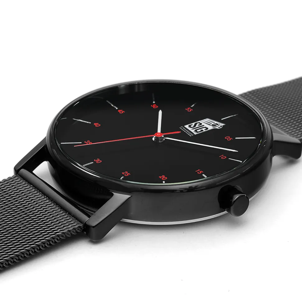 Montre Homme SIG Cadran Bracelet Acier Noir