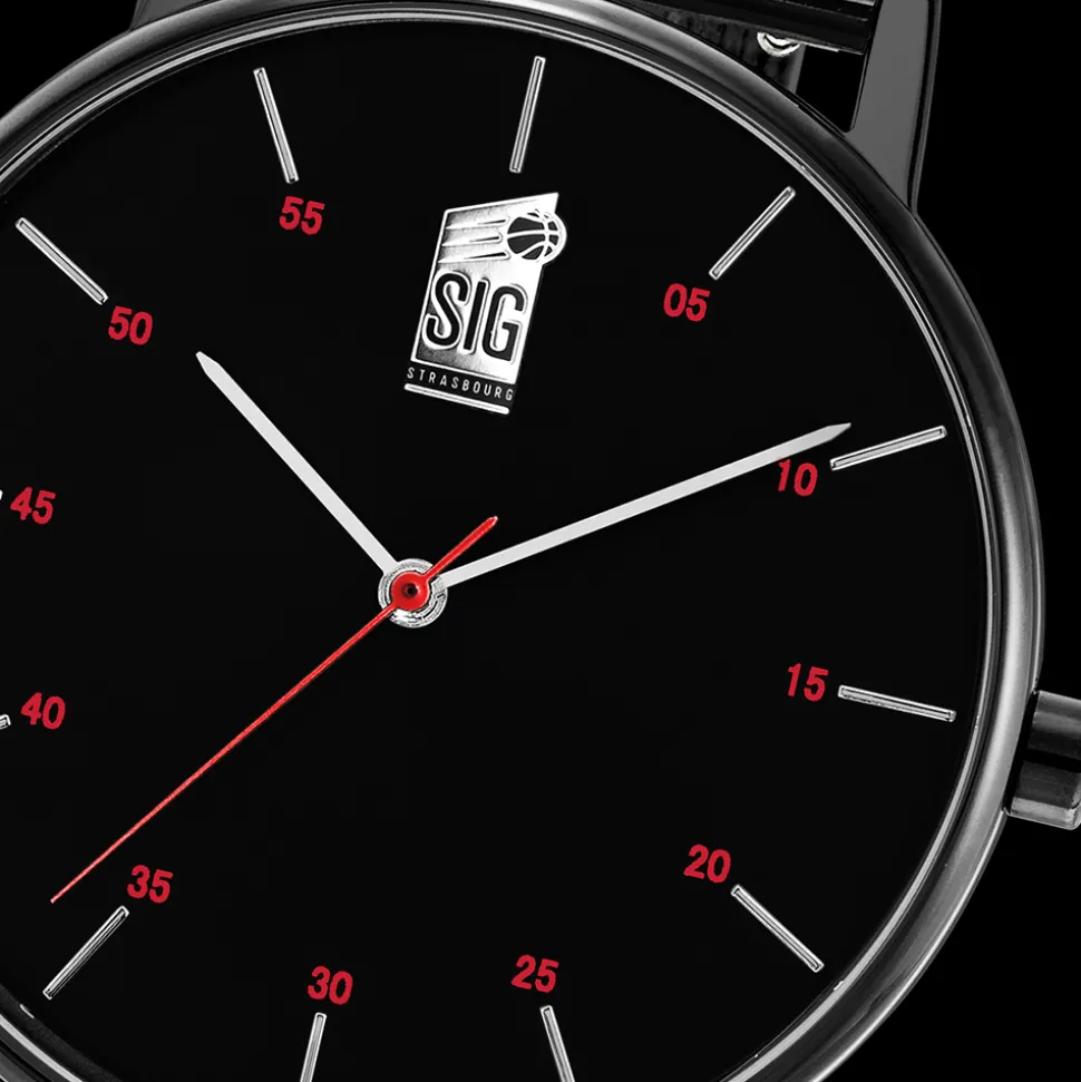 Montre Homme SIG Cadran Bracelet Acier Noir